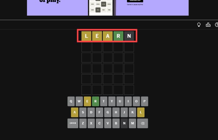 Check the letters by following the colour-code rule.