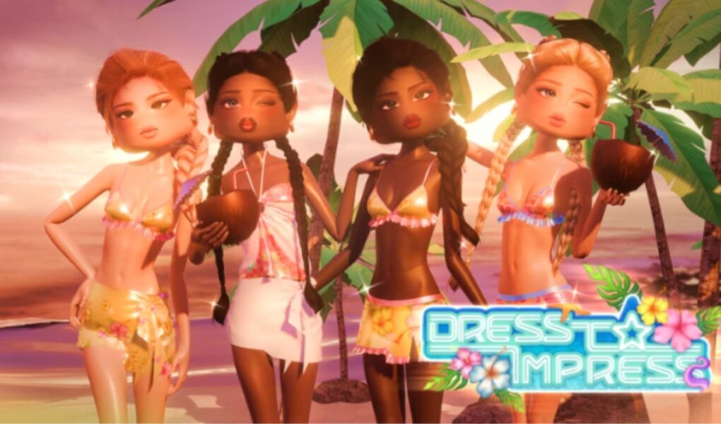 four young avatars of the dress to impress game