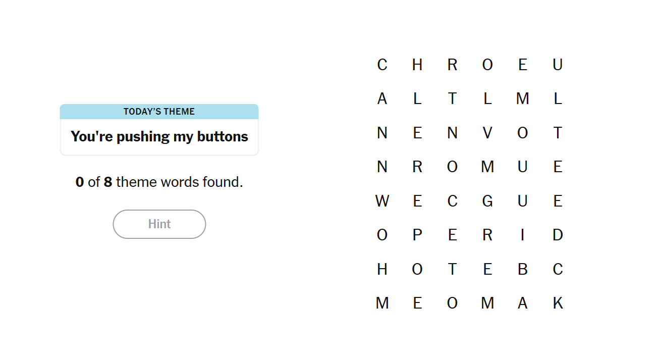 See Theme of the Day, on your left and on the right you will find Crossword