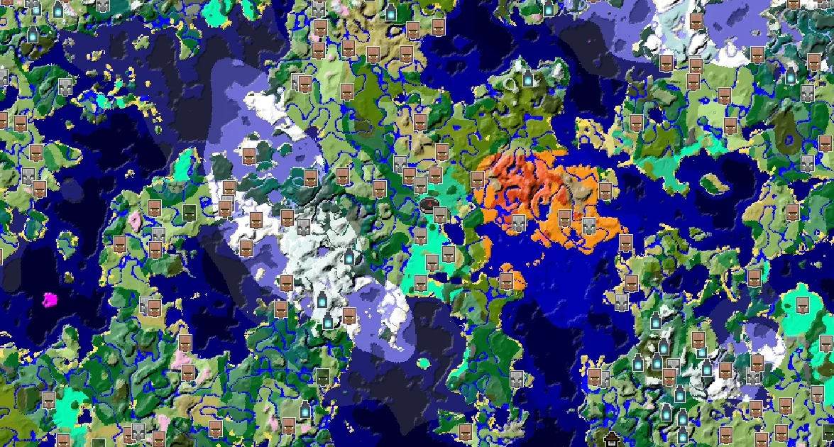 all biomes in minecraft map