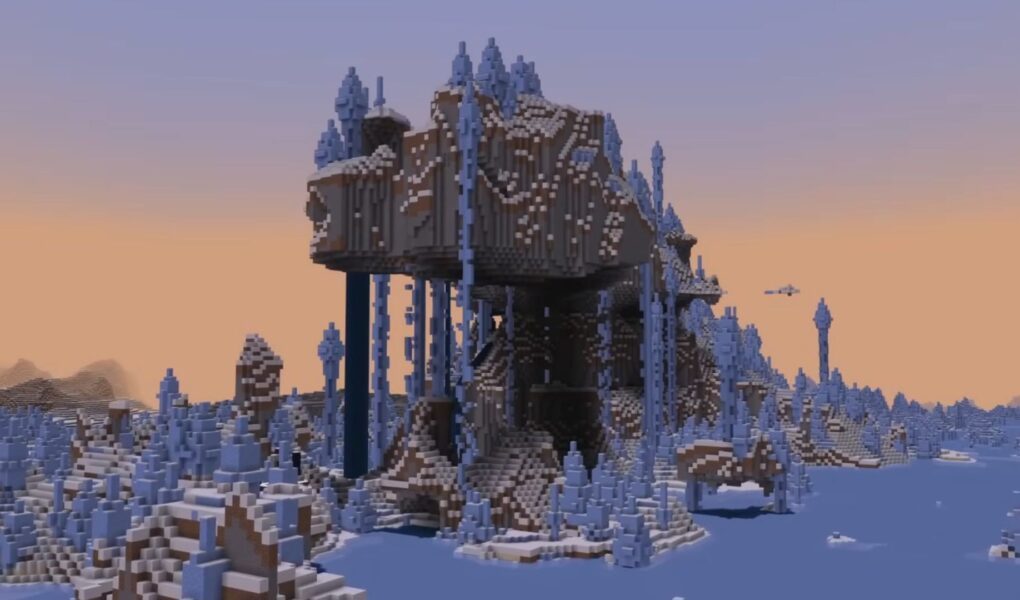 a castle in minecraft, it is one of the best minecraft seeds for survival mode.