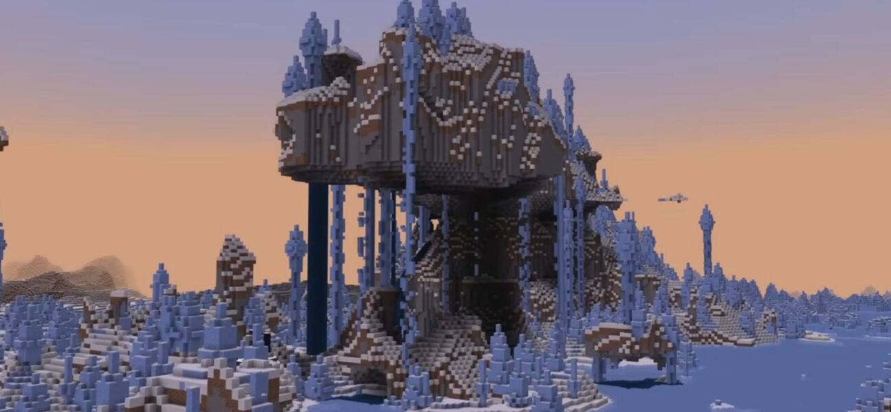 a castle in minecraft, it is one of the best minecraft seeds for survival mode.