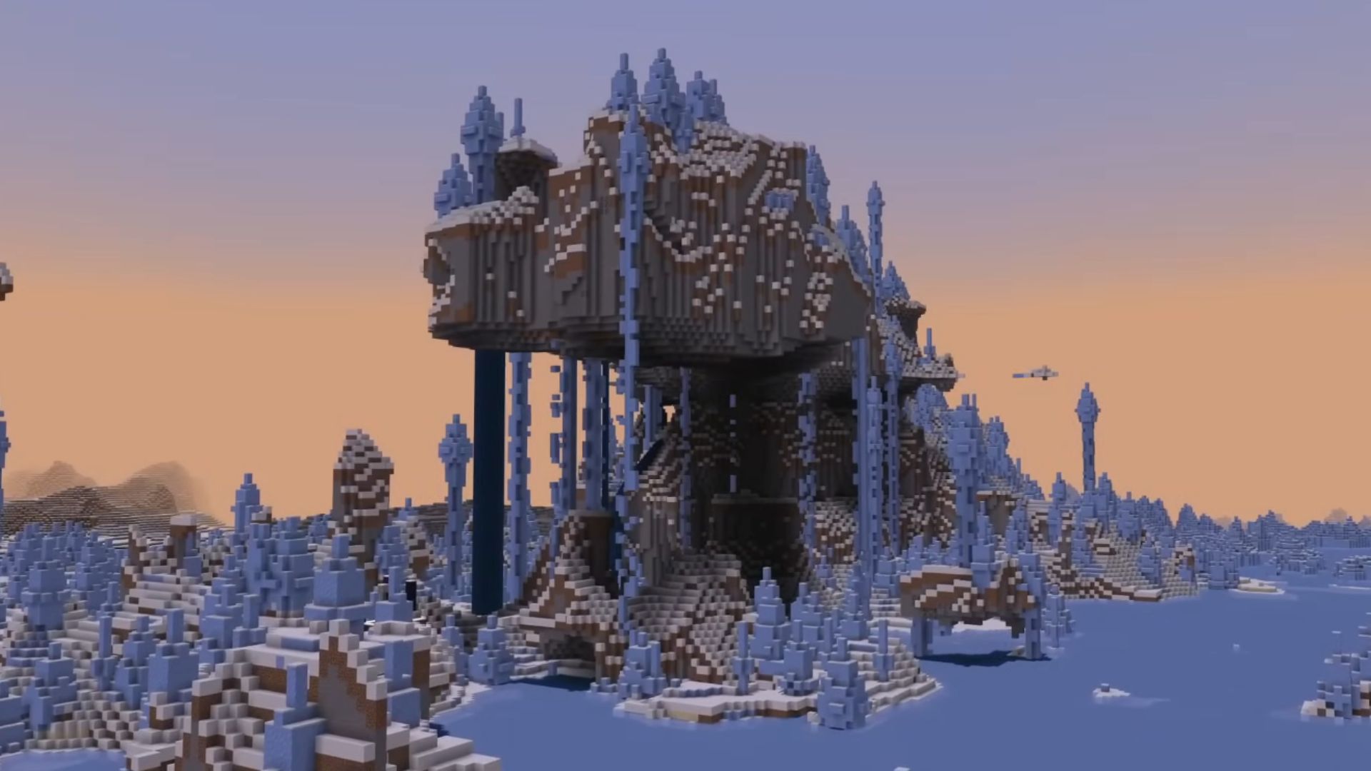a castle in minecraft, it is one of the best minecraft seeds for survival mode.