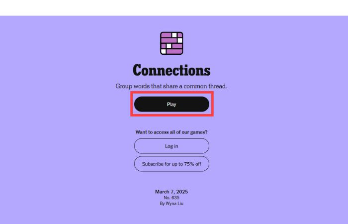 click on play to start the game.