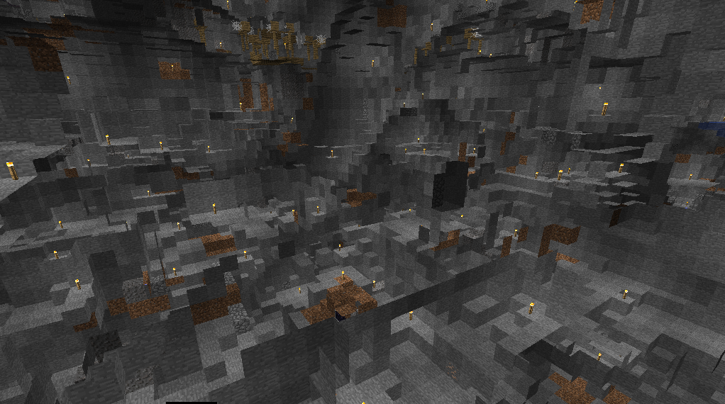 scary dark caves in minecraft