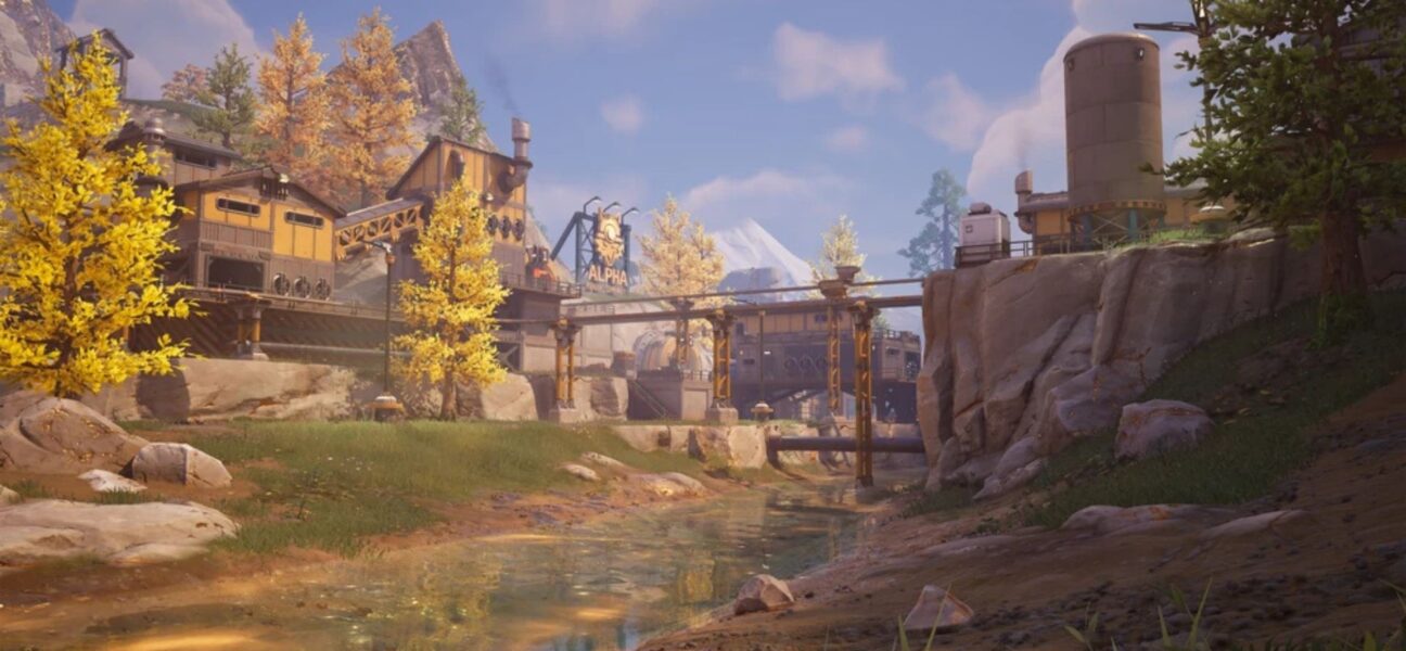 the gold river in fortnite in a serene surrounding