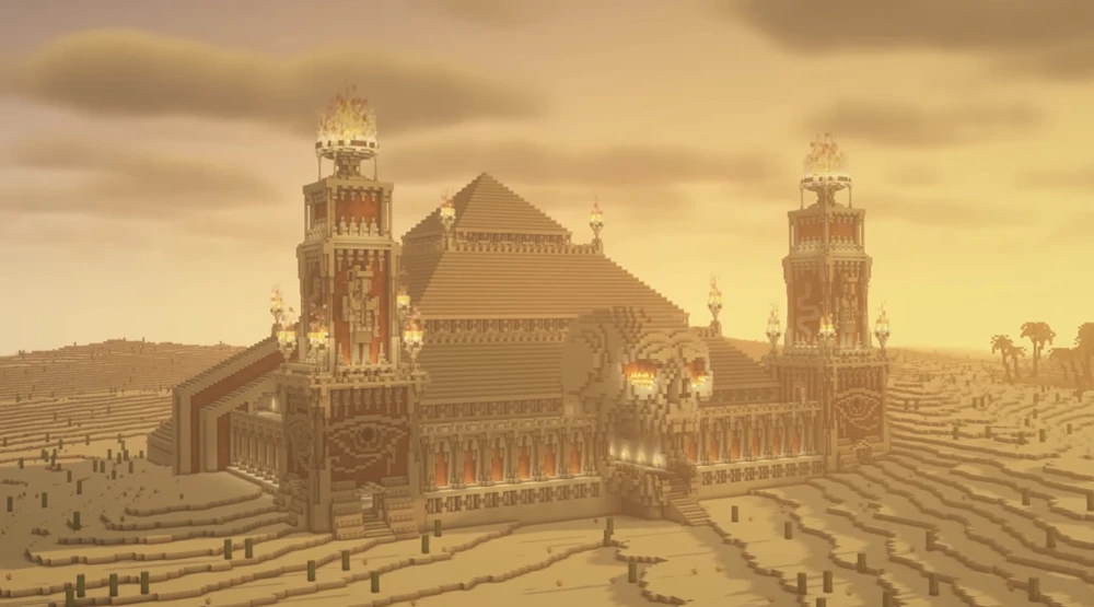 a massive castle in minecraft