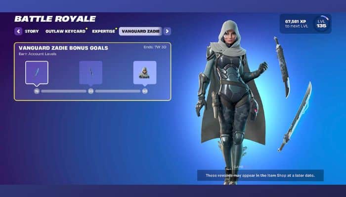 Unlock the Vanguard Zadie Skin in Fortnite
