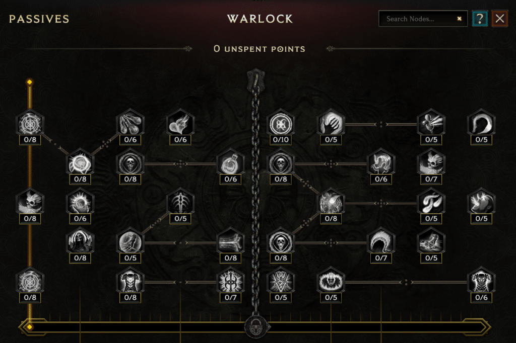 Warlock Passive Tree Points
