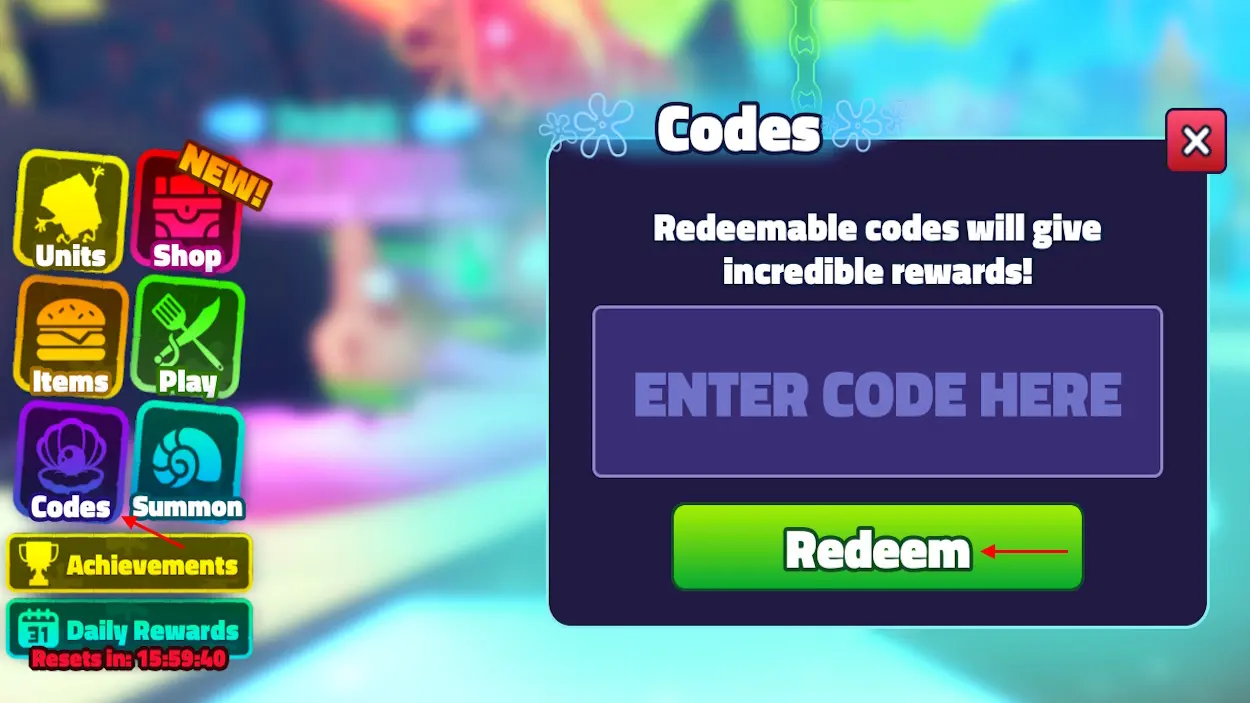Redeem SpongeBob Tower Defense Codes